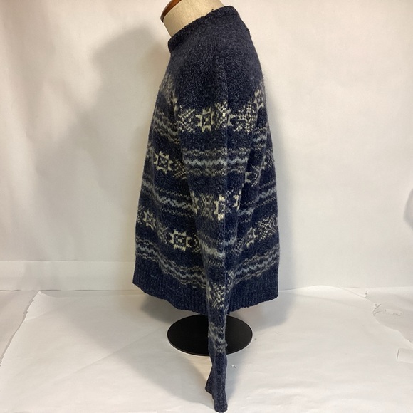 Fishermans style Wool Sweater Vintage Royal North Mills Mens size large - Picture 5 of 8
